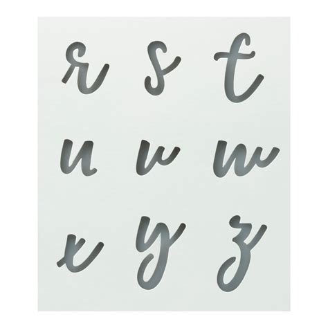 Cursive Block Letters Stencil Printable