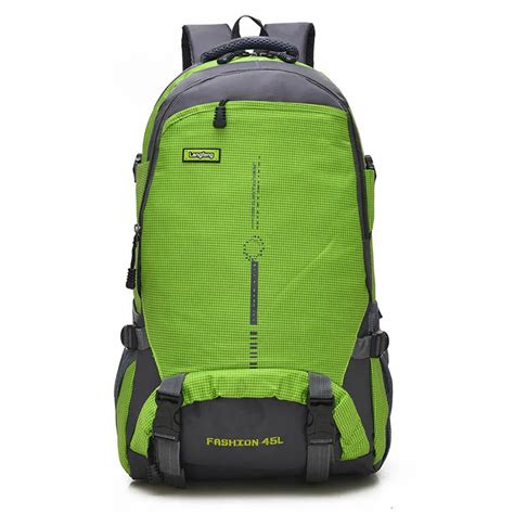 Multifunction Nylon Travel Backpack Bag Men Women 45l Large Capacity Water Resistant Outdoor