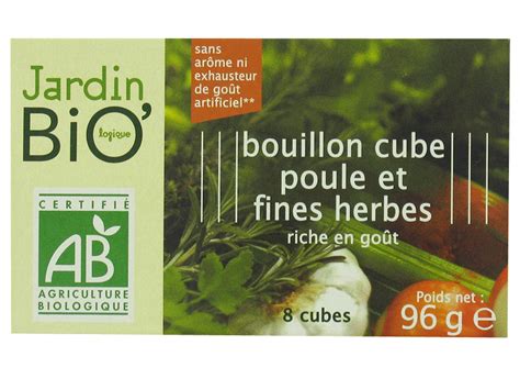 Organic chicken bouillon cube ingredients: Le jardin bio bouillon cube poule et fines herbes 8x12g ...