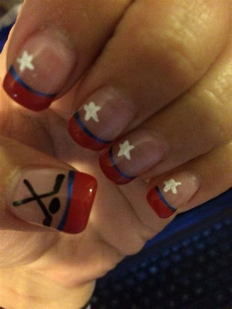 Hockey Nails Nails Nail Art