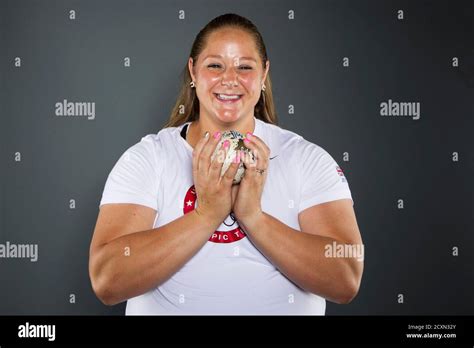 Shot Put Track And Field Athlete Jillian Camarena Williams Poses For A