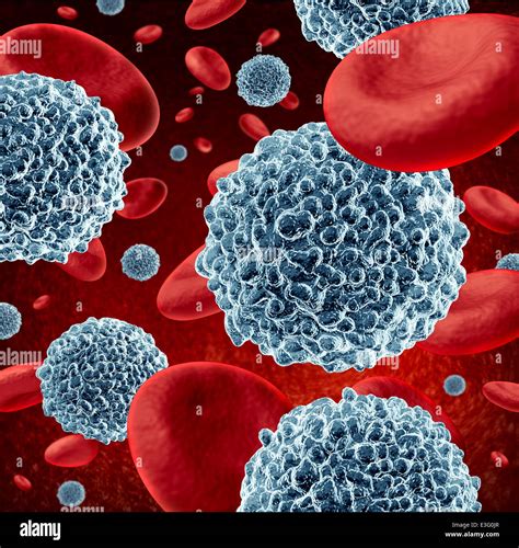 White Blood Cells Flowing Through Red Blood As A Microbiology Symbol