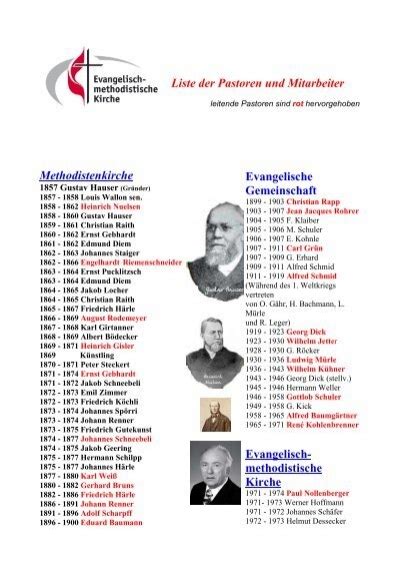 021 Liste Der Pastoren Und Mitarbeiter