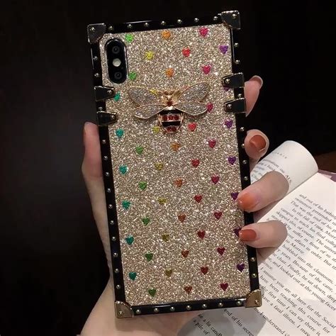 Jary New Design Square Phone Case Luxury Bee Phone Case Cover For