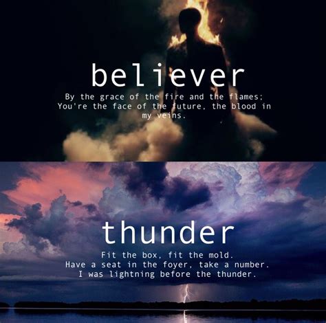 Imagine Dragons believer and thunder | Imagine dragons lyrics, Imagine dragons quotes, Believer ...