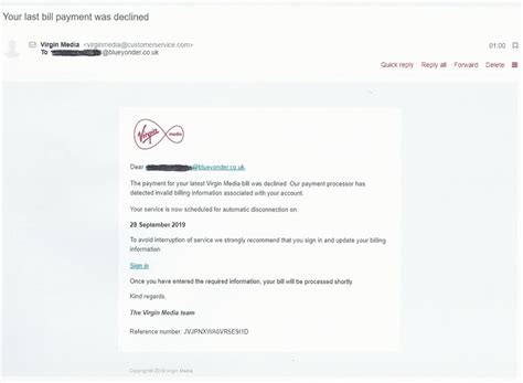 Solved Threatening Email From Virgin Media Or Spam Virgin Media Community 4070546