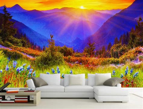 Buy 3d Room Wallpaper Landscape Custom Modern 3d