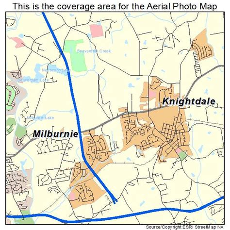 Aerial Photography Map Of Knightdale Nc North Carolina