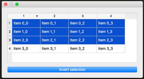 Python How To Invert Qtableview Selection With Sorting Enabled