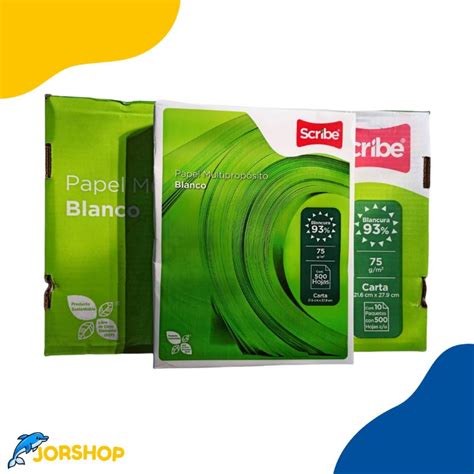 Paquete De Hojas Blancas Scribe Pack Hojas Blancas Marca Scribe Tama O Carta Shopee