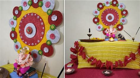 Ganpati Decoration Ideas For Homeeasy Ganesh Decoration Ideaseco