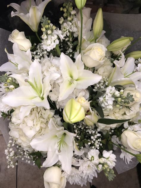 White Bouquet Casablanca Flowers