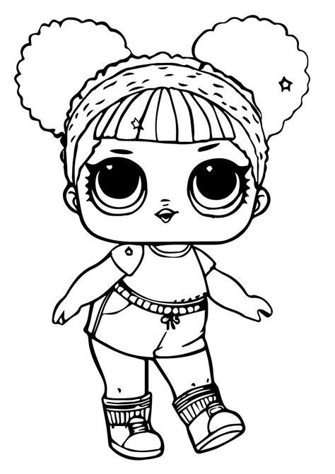 Lol Surprise Doll Hoops Mvp Glitter Coloring Pages Lol Surprise Doll