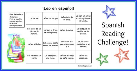 Spanish Reading Challenge For Kids Spanish Playground