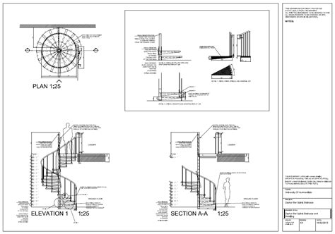 Spiral Staircase Detail Drawings Autocad On Behance