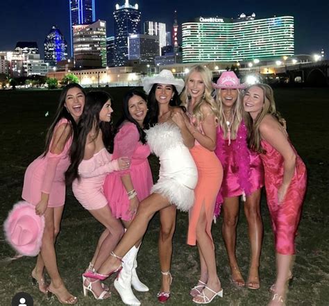 Pink Night In Bachelorette Party Outfit Bridal Bachelorette Party Pink Bachelorette Party