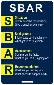 Situation Background Assessment Recommendation Sbar Nursing Study