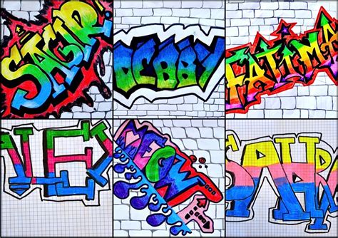 Name In Graffiti Style Middle School Art Projects 8th Grade Art