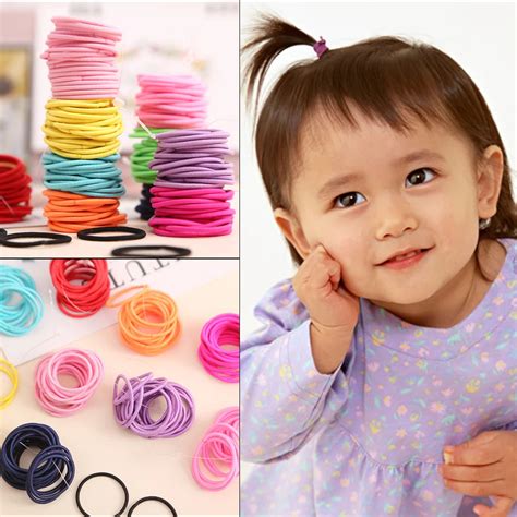 100pcslot Baby Hair Holders Baby Headband Girls Rubber Bands Elastics