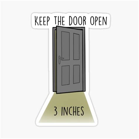 Hopper Keep The Door Open 3 Inches Stranger Things Sticker For Sale By Erizaa Redbubble