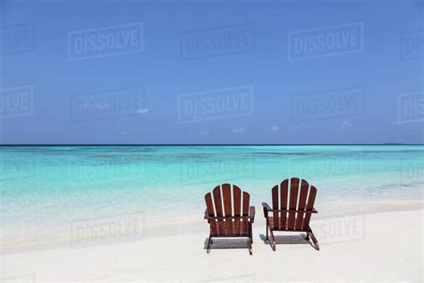 Beach Scene With Adirondack Chairs Summer Vacation I By