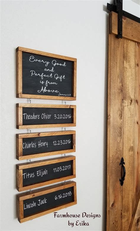 Grandchildren Grandparents Sign With Hanging Name Plates Wood Design