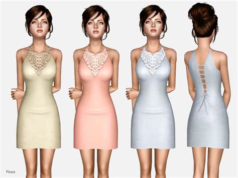 The Sims Resource Embroidered Lace Dress