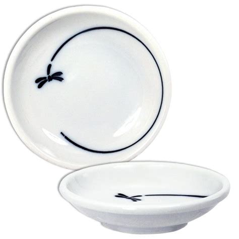 Pcs Japanese Soy Sauce Dipping Dish D Porcelain Dragonfly Made