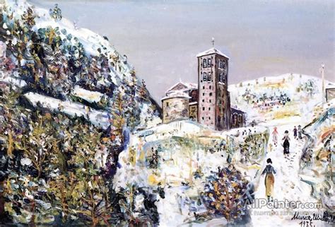 Maurice Utrillo Landscape In The Snow Oil Painting Reproductions For