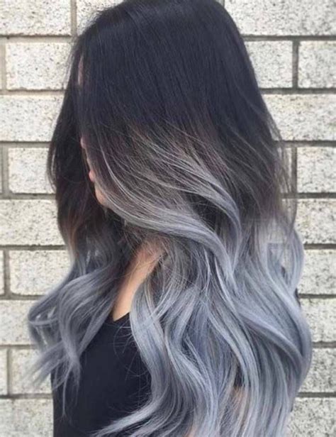 Untitled Hair Color For Black Hair Light Blue Ombre Hair Grey Ombre