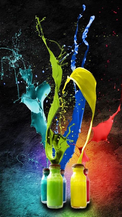 Abstract Color Bottles Splash Android Wallpaper Free Download