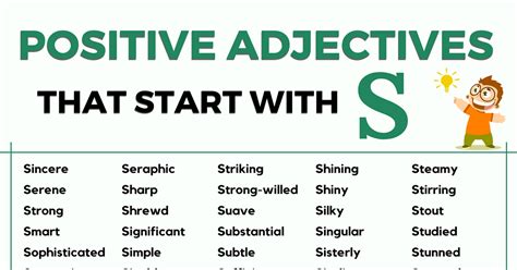 181 Positive Adjectives That Start With S S Words To Describe Someone