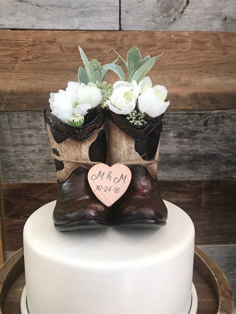 Rustic Wedding Cake Toppers Cowboy Wedding Cake Topper Etsy