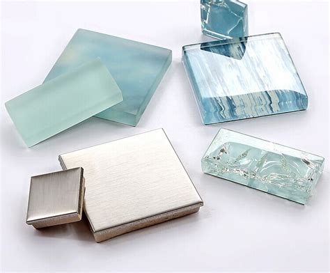 Crackle Glass Backsplash Tile 304 Stainless Steel Metal Tiles Blue Hand