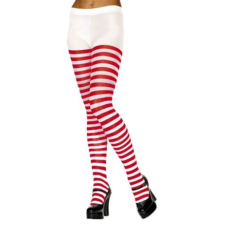 Red And White Striped Tights
