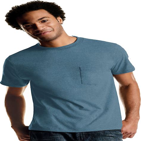 Hanes Hanes Mens Tagless Comfortsoft Dyed Crewneck Pocket T Shirt 4