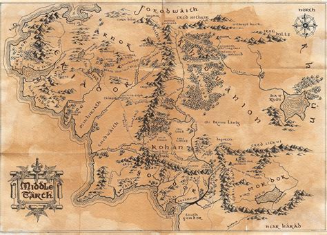 Map Of Middle Earth High Resolution Posted By Ethan Tremblay