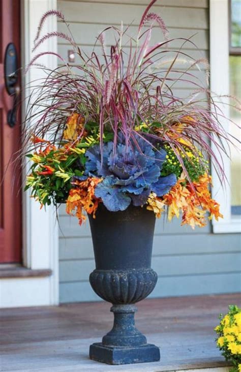 22 Beautiful Fall Planters For Easy Outdoor Fall Decorations Fall
