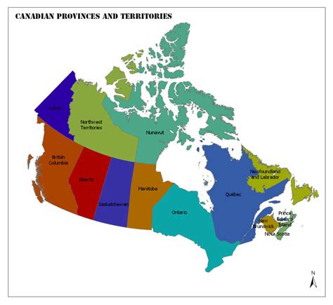 Map Of Canada With Provinces And Territories