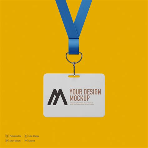 Badge Mockup On Yellow Background Packaging Mockups ~ Creative Market