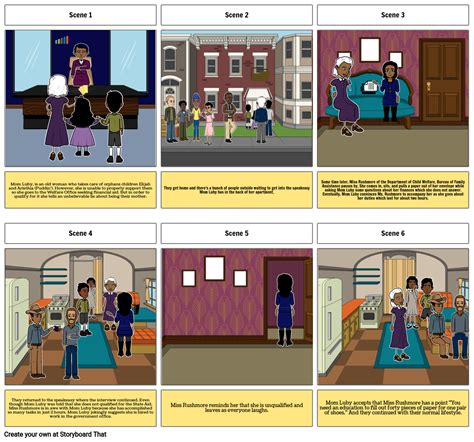 Mom Luby And The Social Worker Summary Storyboard