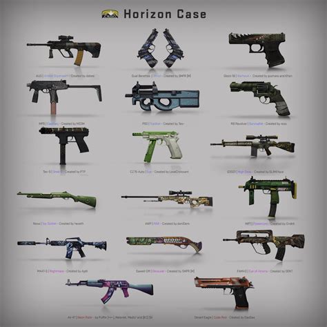 Here Are All Of The Skins And Knives In The Brand New Horizon Case