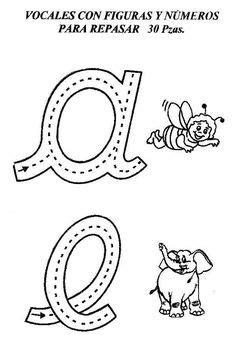 Resultado de imagen para vocal a manuscrita para colorear | escritorio