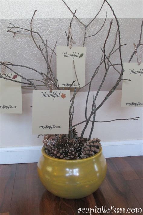 Thankful Tree DIY | Thankful tree, Thankful tree diy, Thanksgiving place cards