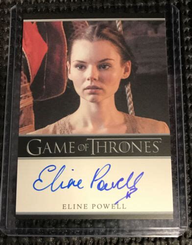 2016 Eline Powell Game Of Thrones Season 6 As Bianca Autographed Card