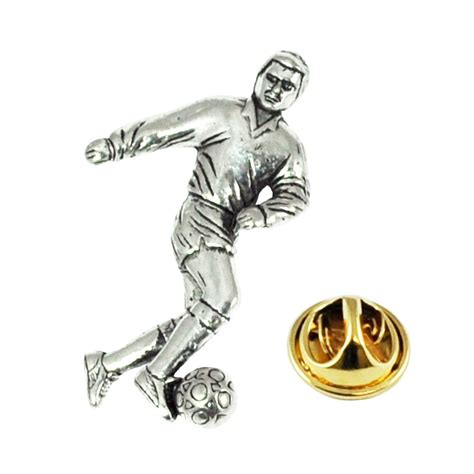 Football Player Pewter Lapel Pin Badge From Ties Planet Uk