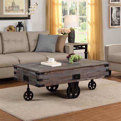 Firstime And Co Linden Factory Cart Coffee Table 70114 The Home Depot