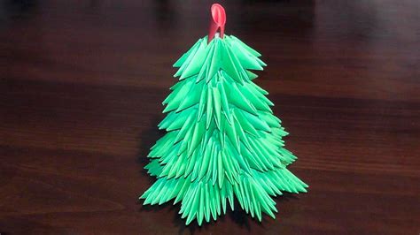 How To Make A Paper Christmas Tree 3d Origami Tutorial Youtube