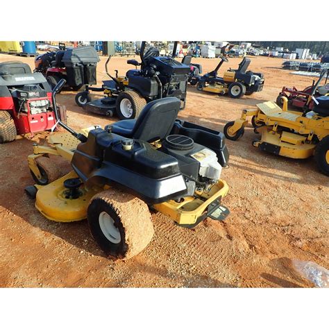 Once you achieve a desired mowing speed, lightly press the cruise control lever downward and hold it in that position. CUB CADET RZT 54" Mowing Equipment - J.M. Wood Auction ...