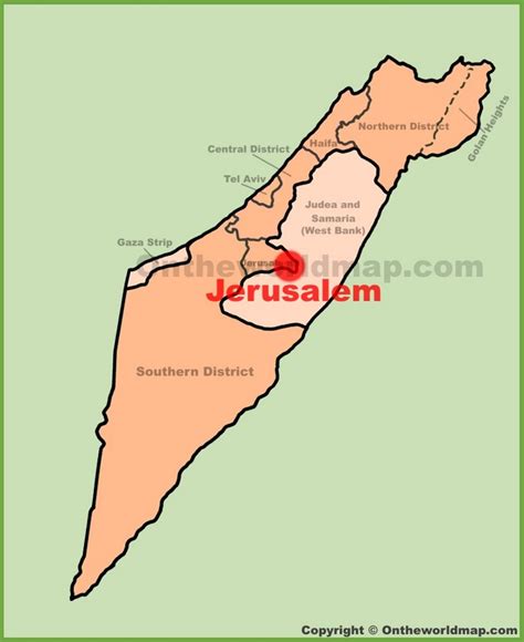 Jerusalem Location On The Israel Map